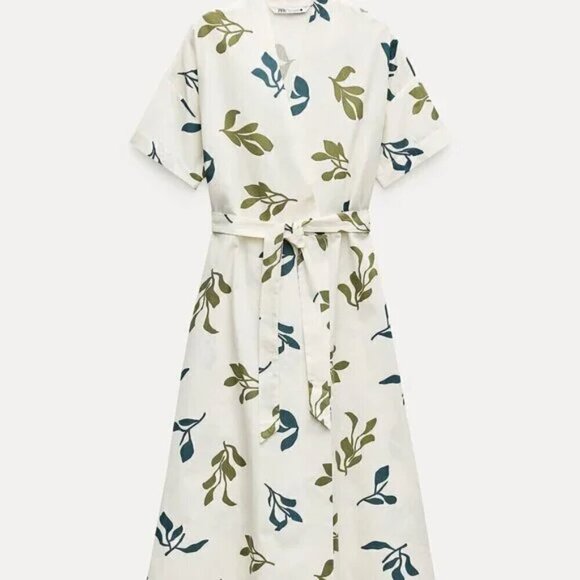 Zara Dresses & Skirts - ZARA PRINTED POPLIN DRESS ZW COLLECTION